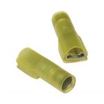 12-10 AWG Insulated 1/4" Female Disconnect, 10pcs